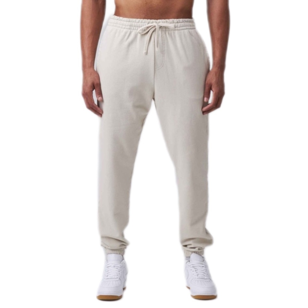 bone grey TALENTLESS men’s heavyweight sweatpants - Picture 3 of 8